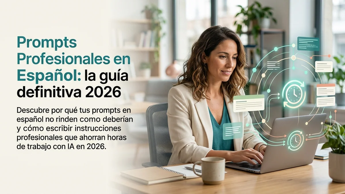 Imagen editorial sobre Prompts Profesionales en Español: la guía definitiva 2026